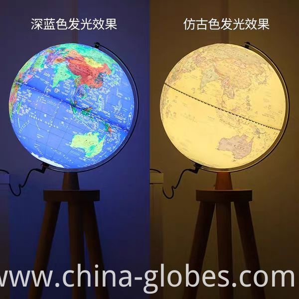 illuminated floor globe